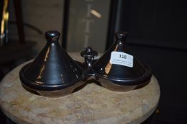 *Glazed Miniature Twin Tajine