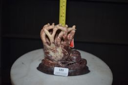 *Oriental Carved Soapstone Sculpture