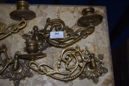*Pair of Brass Wall Sconces