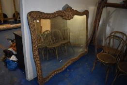 *Large Gilt Framed Bevelled Edge Mirror ~180cm x 140cm