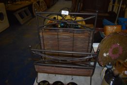 *Wrought Iron and Cane Magazine Rack