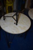*Granite Topped Circular Occasional Table 20” diameter