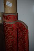 *Roll of Red & Gold Upholstery Cloth
