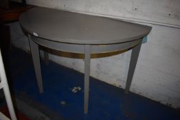 *Painted Mahogany Half Round Table