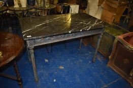 *Marble Topped Hall Table on Reeded Column Legs 70x120cm