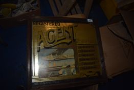 *Framed Advertising Mirror