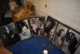 *Collection of Six Black & White Movie Set Prints