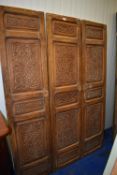 *Three Moroccan Carved Panels