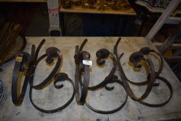 *Three Wrought Iron Wall Sconces