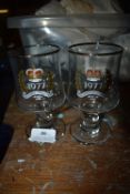 *Pair of Silver Jubilee Glasses