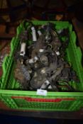 *Box of Assorted Spelter Ware, Wall Sconces, etc.