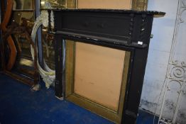 *Black Painted Fire Surround with Barley Twist Supports