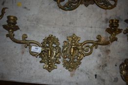 *Pair of Brass Wall Sconces