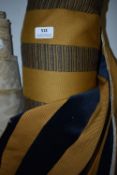 *Roll of Blue & Gold Broad Stripe Upholstery Cloth