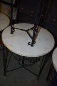 *Granite Topped Circular Occasional Table 20” diameter