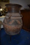 *Terracotta Olive Jar on Stand