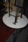 *Granite Topped Circular Occasional Table 20” diameter