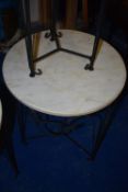 *Granite Topped Circular Occasional Table 20” diameter