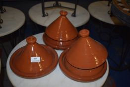 *Three Terracotta Tajines