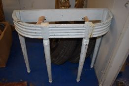 *Half Round Hall Table Four Tapered Legs