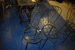*Pair of Wrought Iron Bistro Chairs