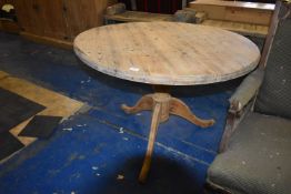*Circular Pine Table on Tripod Base