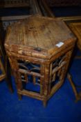 *Hexagonal Bamboo Occasional Table