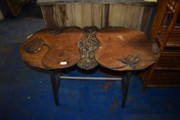 *Carved Teak Occasional Table