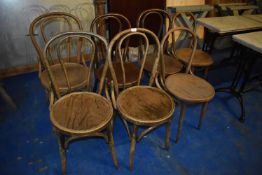 *Seven Bentwood Chairs