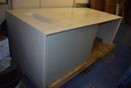 *Corian Style Islan Unit with Storage Cupboards and Sink