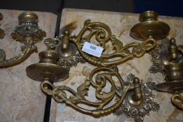 *Pair of Brass Wall Sconces