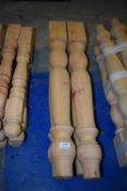 *Four Turned Pine Table Legs