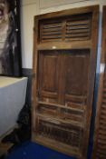 *Moroccan Pine Door with Louver & Fretwork Detail 89x196cm
