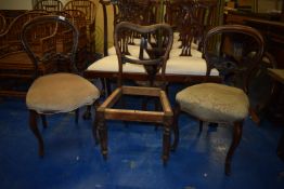 *Pair of Victorian Ballon Back Dining Chairs plus One Other