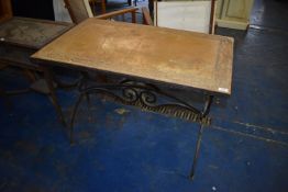 *Moroccan Garden Table on Wrought Iron Frame