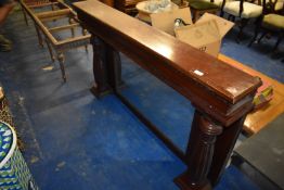 *Reproduction Mahogany Mirror Back Overmantel with Reed Columns