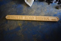 *Wooden Sign “Banksy Graffiti Art Bristol”