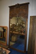 *Large French Style Bevelled Glass Mirror in Antique Finish Surround