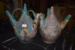 *Two Terracotta Urns in the Style of Picasso (with faults)