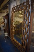 *Large Gilt Framed Bevelled Edge Moroccan Mirror
