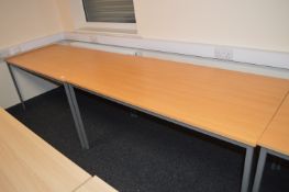 *2 Lightwood Effect Office Desks 73x150cm x 73cm tall