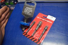*3pc 1/4 Hex to Square Set, and a Double Ended Finger Ratchet
