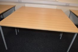 *2 Lightwood Effect Office Desks 75x150cm x 73cm tall