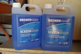*2x 5L of Bremen Vision Concentrated Screen Wash