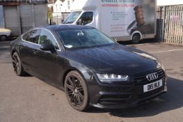 Audi A7 TDi Ultra in Black, Reg: D15 HLK, (Date Reg Nov 2014) 2967 cc Mileage: 74231, Automatic,