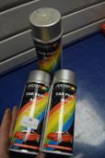 *3x 400ml of Motip Silver 55105 Spray Paint