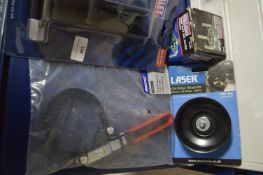 *Three Assorted Oil Filter Wrenches, and a Strap Wrench