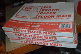 *4 Boxes of 200 Paper Floor Mats