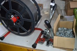 *Roll of Banding on Reel, Banding Tool, and Crimps