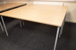 *2 Lightwood Effect Office Desks 75x150cm x 73cm tall